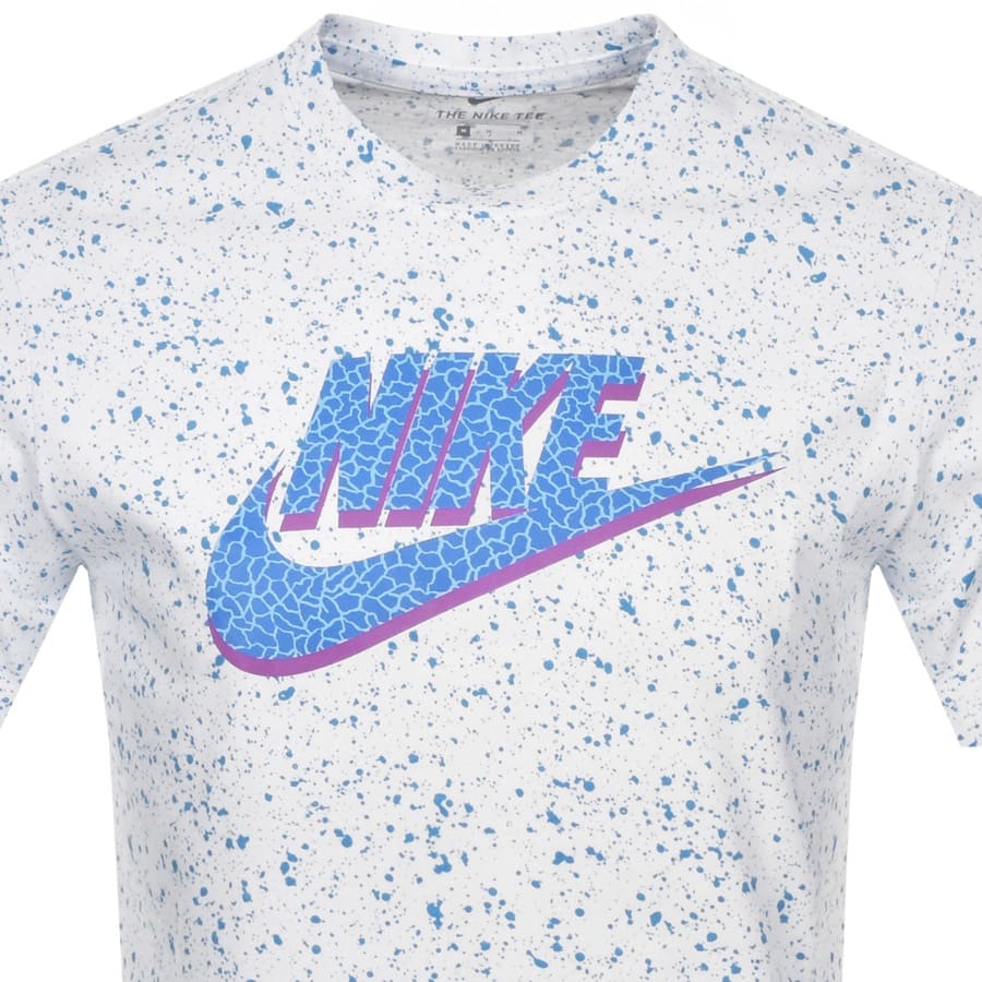 Nike Swoosh Splatter Print T Shirt White Mainline Menswear